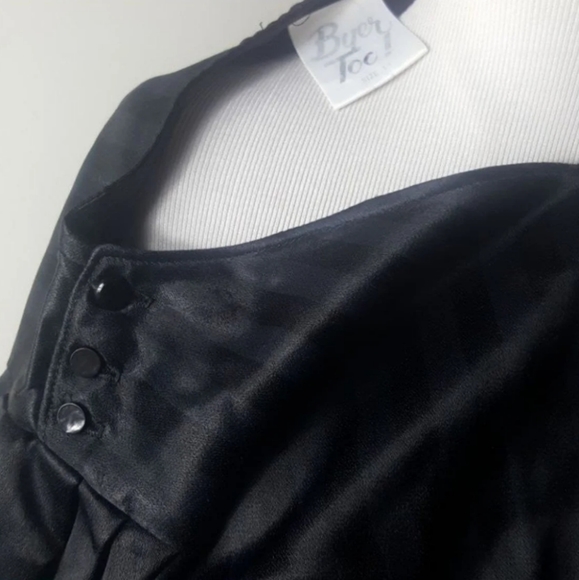 Goth Witchy Black Silky Vintage Pinup Dress - Picture 5 of 7